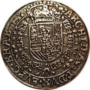 Netherlands Patagon Philip IV 1628 KM# 53.2 ARCHID AVST DVX BVRG BRAB ZC coin reverse