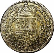 Netherlands Patagon Carlos II 1700 KM# 91 17 00 ARCHID AVST DVX BVRG FLAND Z C coin reverse Netherlands Patagon Carlos II 1700 KM# 91 17 00 ARCHID AVST DVX BVRG FLAND Z C coin reverse