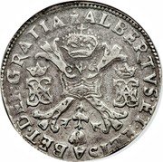 Netherlands Patagon (48 Sols) (Albert & Isabella) KM# 31 ALBERTVS ET ELISABET DEI GRATIA coin obverse Netherlands Patagon (48 Sols) (Albert & Isabella) KM# 31 ALBERTVS ET ELISABET DEI GRATIA coin obverse