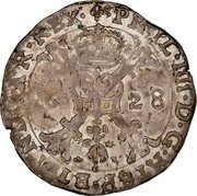 Netherlands Patagon Philip IV 1628 KM# 34 PHIL IIII D G HISP ET INDIAR REX 16 33 coin obverse Netherlands Patagon Philip IV 1628 KM# 34 PHIL IIII D G HISP ET INDIAR REX 16 33 coin obverse