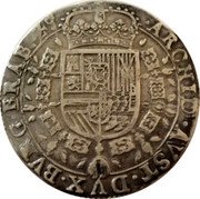 Netherlands Patagon Philip IV 1630 KM# 53.3 ARCHID AVST DVX BVRG BRAB Z C coin reverse Netherlands Patagon Philip IV 1630 KM# 53.3 ARCHID AVST DVX BVRG BRAB Z C coin reverse