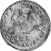 Netherlands Rijderschelling 1691 Dog KM# 37.2 Groningen & Ommeland Province Standard Coinage CONCORDIA RES PARVAE CRESCVNT coin reverse Netherlands Rijderschelling 1691 Dog KM# 37.2 Groningen & Ommeland Province Standard Coinage CONCORDIA RES PARVAE CRESCVNT coin reverse
