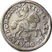 Netherlands Rijderschelling (6 Stuivers) Rider on Horseback Overijssel 1685 KM# 87 SIGILATE ET ORATI MESI XXX coin reverse Netherlands Rijderschelling (6 Stuivers) Rider on Horseback Overijssel 1685 KM# 87 SIGILATE ET ORATI MESI XXX coin reverse