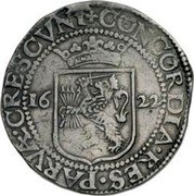 Netherlands Rijksdaalder KM# 14 Utrecht Province CONCORDIA RES PARVAE CRESCVNT 16 22 coin reverse Netherlands Rijksdaalder KM# 14 Utrecht Province CONCORDIA RES PARVAE CRESCVNT 16 22 coin reverse