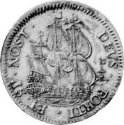 Netherlands Scheepjesschelling (6 stuiver) 1676 KM# 73 West Friesland Provincial Coinage DEVS FORTI ET SP NOST coin reverse