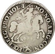 Netherlands Silver Rider 1674 KM# 51 Holland Province Standard Coinage MO NO ARG PRO CON - FOE BELG PRO HOL coin obverse Netherlands Silver Rider 1674 KM# 51 Holland Province Standard Coinage MO NO ARG PRO CON - FOE BELG PRO HOL coin obverse