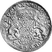 Netherlands Silver Rider Crowned Arms Groningen Ommeland 1682 Rose KM# 40 MO NO ARG ORG GRON ET OMLAN 1682 coin obverse Netherlands Silver Rider Crowned Arms Groningen Ommeland 1682 Rose KM# 40 MO NO ARG ORG GRON ET OMLAN 1682 coin obverse