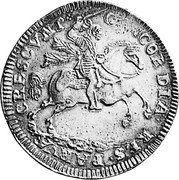 Netherlands Silver Rider Crowned Arms Groningen Ommeland 1682 Rose KM# 40 CONCORDIA RES PARVAE CRESCVNT coin reverse Netherlands Silver Rider Crowned Arms Groningen Ommeland 1682 Rose KM# 40 CONCORDIA RES PARVAE CRESCVNT coin reverse