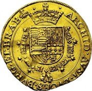 Netherlands Souverain ou Lion D'or Albert and Elizabeth ND Angel face KM# 38 ARCHID AVST DVCES BVRG ET BRAB coin reverse Netherlands Souverain ou Lion D'or Albert and Elizabeth ND Angel face KM# 38 ARCHID AVST DVCES BVRG ET BRAB coin reverse