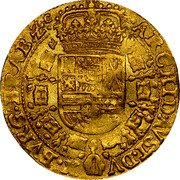 Netherlands Souverain ou Lion D'or Philip IV 1654 KM# 77.2 ARCHID AVST DVX BVRG BRAB Z C coin reverse Netherlands Souverain ou Lion D'or Philip IV 1654 KM# 77.2 ARCHID AVST DVX BVRG BRAB Z C coin reverse