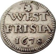 Netherlands Stuiver 1678 KM# 74 West Friesland Provincial Coinage WEST FRISIA 1678 coin reverse