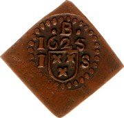 Netherlands Stuiver Klippe 1625 KM# 1 B 1625 I S coin obverse