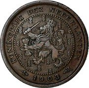 Netherlands 1/2 Cent Wilhelmina I 1903 KM# 133 KONINGRIJK DER NEDERLANDEN 1906 coin obverse Netherlands 1/2 Cent Wilhelmina I 1903 KM# 133 KONINGRIJK DER NEDERLANDEN 1906 coin obverse