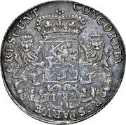 Netherlands 1/2 Ducaton (1/2 Silver Rider) West Friesland Province 1782 KM# 140.2 CONCORDIA RES PARVÆ CRESCUNT 1782 coin reverse Netherlands 1/2 Ducaton (1/2 Silver Rider) West Friesland Province 1782 KM# 140.2 CONCORDIA RES PARVÆ CRESCUNT 1782 coin reverse