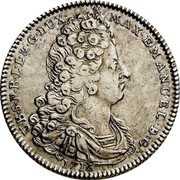 Netherlands 1/2 ECU Maximilian Emmanuel of Bavaria 1713 KM# 31 MAX EMANUEL D G U B S P B L L & G DUX 1713 coin obverse Netherlands 1/2 ECU Maximilian Emmanuel of Bavaria 1713 KM# 31 MAX EMANUEL D G U B S P B L L & G DUX 1713 coin obverse
