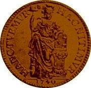 Netherlands 1/2 Gulden (10 Stuivers) 1740 KM# 100a Utrecht Province Standard Coinage HANCTVRMVR HAC NITIMVR 1740 coin reverse