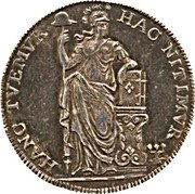 Netherlands 10 Stuivers 1751/50 KM# 87 Gelderland Province Standart Coinage HANC TVEMVR HAC NITIMVR coin reverse Netherlands 10 Stuivers 1751/50 KM# 87 Gelderland Province Standart Coinage HANC TVEMVR HAC NITIMVR coin reverse