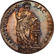 Netherlands 10 Stuivers (1/2 Gulden) 1751 KM# 95.2 Holland Province Standard Coinage HANCTVEMVR HAC NITIMVR coin reverse Netherlands 10 Stuivers (1/2 Gulden) 1751 KM# 95.2 Holland Province Standard Coinage HANCTVEMVR HAC NITIMVR coin reverse