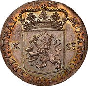 Netherlands 10 Stuivers (1/2 Gulden) 1766 KM# 110 Utrecht Province Standard Coinage MO : ARG : ORD : FOED : BELG : TRAI X ST 1766 coin obverse Netherlands 10 Stuivers (1/2 Gulden) 1766 KM# 110 Utrecht Province Standard Coinage MO : ARG : ORD : FOED : BELG : TRAI X ST 1766 coin obverse