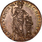 Netherlands 10 Stuivers (1/2 Gulden) 1766 KM# 110 Utrecht Province Standard Coinage HAC NITIMVR - HANC TVEMVR coin reverse Netherlands 10 Stuivers (1/2 Gulden) 1766 KM# 110 Utrecht Province Standard Coinage HAC NITIMVR - HANC TVEMVR coin reverse
