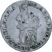 Netherlands 1/2 Ducat Standing Armored Knight Gelderland 1765 KM# 102 MO NO ARG PRO CONF BELG D GEL & C Z coin obverse Netherlands 1/2 Ducat Standing Armored Knight Gelderland 1765 KM# 102 MO NO ARG PRO CONF BELG D GEL & C Z coin obverse