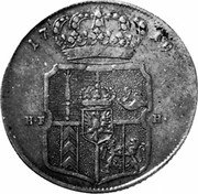 Netherlands 1/2 Thaler 1719 HF H KM# 204 Prussian Gelderland Standard Coinage H F H 17 19 coin reverse