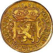 Netherlands 1/4 Silver Ducat Standing Armored Knight 1775 KM# 99a CONCORDIA RES PARVAE CRESCUNT 17 76 coin reverse Netherlands 1/4 Silver Ducat Standing Armored Knight 1775 KM# 99a CONCORDIA RES PARVAE CRESCUNT 17 76 coin reverse