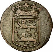 Netherlands 1 Duit KM# 131 Friesland Province Standard Coinage coin obverse Netherlands 1 Duit KM# 131 Friesland Province Standard Coinage coin obverse