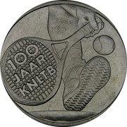 Netherlands ECU 100th Anniversary KNLTB 1999 X# 236 100 JAAR KNLTB coin reverse Netherlands ECU 100th Anniversary KNLTB 1999 X# 236 100 JAAR KNLTB coin reverse