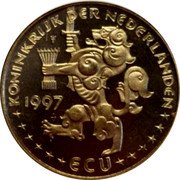 Netherlands ECU 200th Anniversary Shubert 1997 In Sets only X# 224 1997 ECU KONINKRIJK DER NEDERLANDEN coin obverse