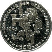Netherlands ECU Christmas 1995 In Sets only X# 210 1995 ECU KONINKRIJK DER NEDERLANDEN coin obverse