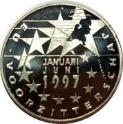 Netherlands ECU European Union 1997 In Sets only X# 222 1997 EU-VOORZITTERSCHAP ANUARI JUNI coin reverse