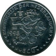 Netherlands ECU Munster Peace Treaty. 1998 X# 228 KONINKRIJK DER NEDERLANDEN ECU 1998 coin obverse Netherlands ECU Munster Peace Treaty. 1998 X# 228 KONINKRIJK DER NEDERLANDEN ECU 1998 coin obverse