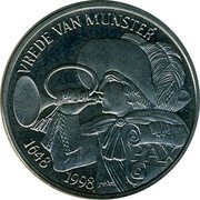 Netherlands ECU Munster Peace Treaty. 1998 X# 228 VREDE VAN MUNSTER 1648 1998 coin reverse Netherlands ECU Munster Peace Treaty. 1998 X# 228 VREDE VAN MUNSTER 1648 1998 coin reverse