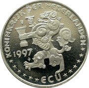 Netherlands ECU Nature and Conservation 1997 In Sets only X# 219 1997 ECU KONINKRIJK DER NEDERLANDEN coin obverse