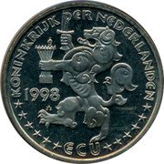 Netherlands ECU Netherlands Wetlands 1998 X# 230 KONINKRIJK DER NEDERLANDEN ECU 1998 coin obverse Netherlands ECU Netherlands Wetlands 1998 X# 230 KONINKRIJK DER NEDERLANDEN ECU 1998 coin obverse