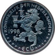 Netherlands ECU Pets 1998 X# 233 KONINKRIJK DER NEDERLANDEN ECU 1998 coin obverse Netherlands ECU Pets 1998 X# 233 KONINKRIJK DER NEDERLANDEN ECU 1998 coin obverse