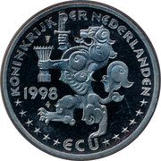 Netherlands ECU Swans and Scenery 1998 X# 231 KONINKRIJK DER NEDERLANDEN ECU 1998 coin obverse Netherlands ECU Swans and Scenery 1998 X# 231 KONINKRIJK DER NEDERLANDEN ECU 1998 coin obverse