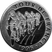 Netherlands ECU Tour de France 1996 In Sets only X# 215 1996 TOUR DE FRANCE coin reverse Netherlands ECU Tour de France 1996 In Sets only X# 215 1996 TOUR DE FRANCE coin reverse