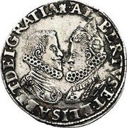 Netherlands 1 Florin (Albert and Elizabeth) ALBERTVS ET ELISABET DEI GRATIA coin obverse Netherlands 1 Florin (Albert and Elizabeth) ALBERTVS ET ELISABET DEI GRATIA coin obverse