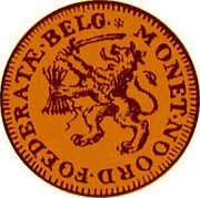 Netherlands Leeuwenschelling 1674 Rosette KM# 77a Friesland Province Standard Coinage WEST / FRISIA VI STUIVERS BANKGELD 1674 coin obverse