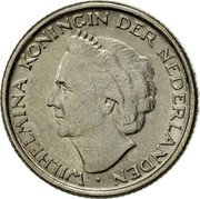 Netherlands 10 Cent Wilhelmina I 1948 KM# 177 WILHELMINA KONINGIN DER NEDERLANDEN coin obverse