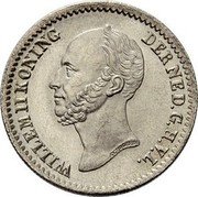 Netherlands 10 Cents William I 1849 Dot after date KM# 75 WILLEM II KONING - DER NEDERLANDEN G.H.V.L. coin obverse Netherlands 10 Cents William I 1849 Dot after date KM# 75 WILLEM II KONING - DER NEDERLANDEN G.H.V.L. coin obverse