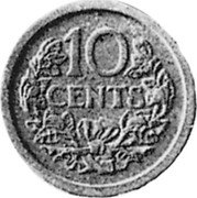 Netherlands 10 Cents Pattern 1906 KM# PnA117 10 CENTS coin reverse