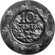 Netherlands 10 Cents Pattern 1906 KM# Pn116 10 CENTS coin reverse