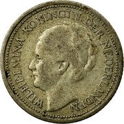 Netherlands 10 Cents Wilhelmina I 1928 KM# 163 WILHELMINA KONINGIN DER NEDERLANDEN coin obverse Netherlands 10 Cents Wilhelmina I 1928 KM# 163 WILHELMINA KONINGIN DER NEDERLANDEN coin obverse