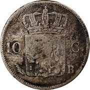 Netherlands 10 Cents William I 1828 B KM# 53 10 C. coin reverse Netherlands 10 Cents William I 1828 B KM# 53 10 C. coin reverse