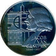 Netherlands 10 ecu (Jacob van Kampen.) X# 104a JACOB VAN CAMPEN 1596 - 1657 coin reverse