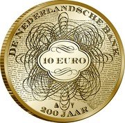Netherlands 10 Euro 200 years of the Netherlands bank 2014 Proof KM# 355 DE NEDERLANDSCHE BANK 200 JAAR 10 EURO coin reverse Netherlands 10 Euro 200 years of the Netherlands bank 2014 Proof KM# 355 DE NEDERLANDSCHE BANK 200 JAAR 10 EURO coin reverse