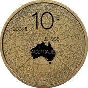 Netherlands 10 Euro 400 years Discovery of Australia 2006 Proof KM# 293 10 € 2006 1606 AUSTRALIE BI coin reverse